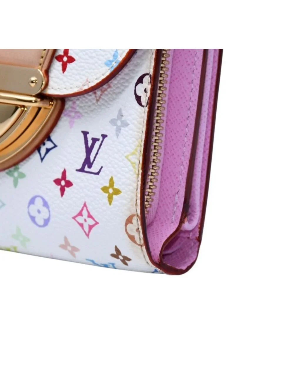 Louis Vuitton Portefeuille Koala Trifold Wallet Monogram Multicolor White